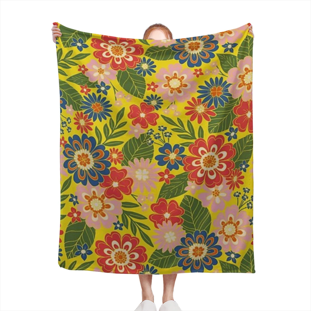 

Colorful Hippie Boho Retro Blanket Soft Throw Blanket for Home Bedroom Bed Sofa Picnic Travel Office Rest Cover Blanket Kids