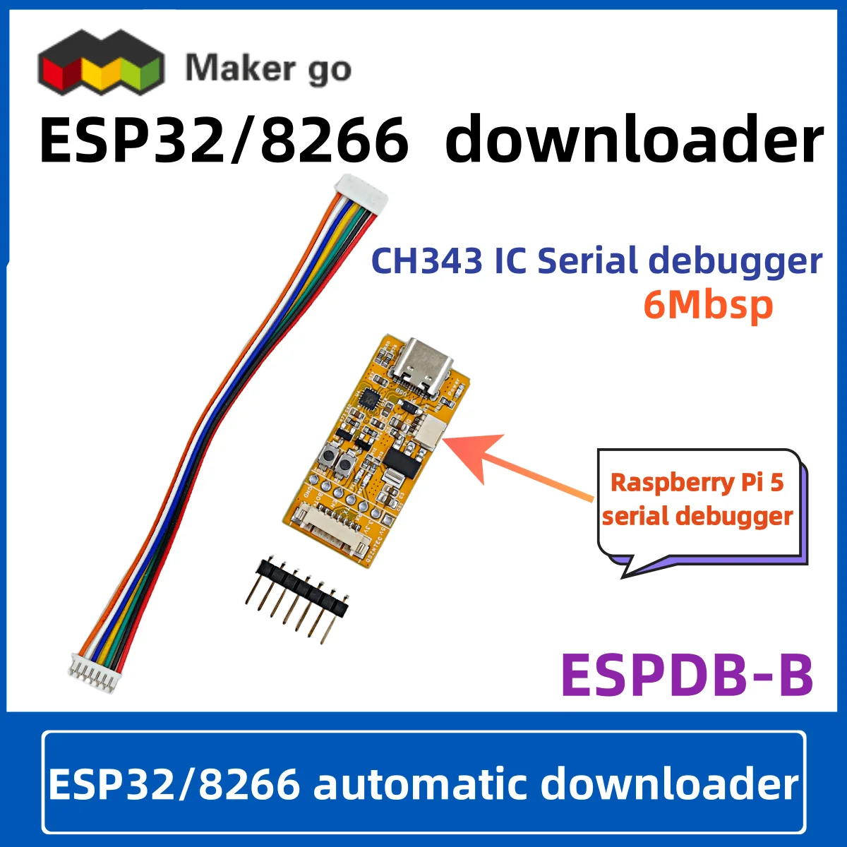 ESP32 Automatic Downloader ESP8266 Burner USB to Serial Port Burning Module USB to TTL Debugger ESPDB-B