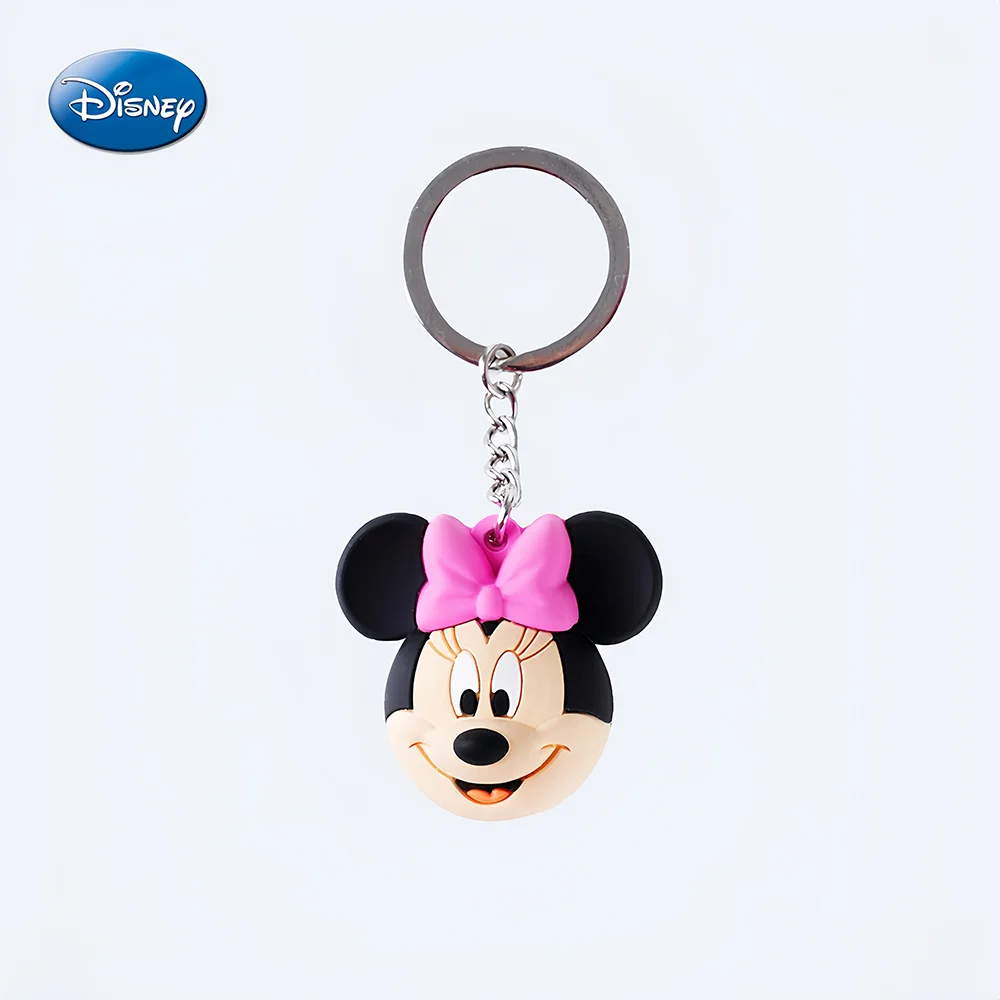 

1Pc Disney Mickey Minnie Figurine Bag Clip Keychain Charm