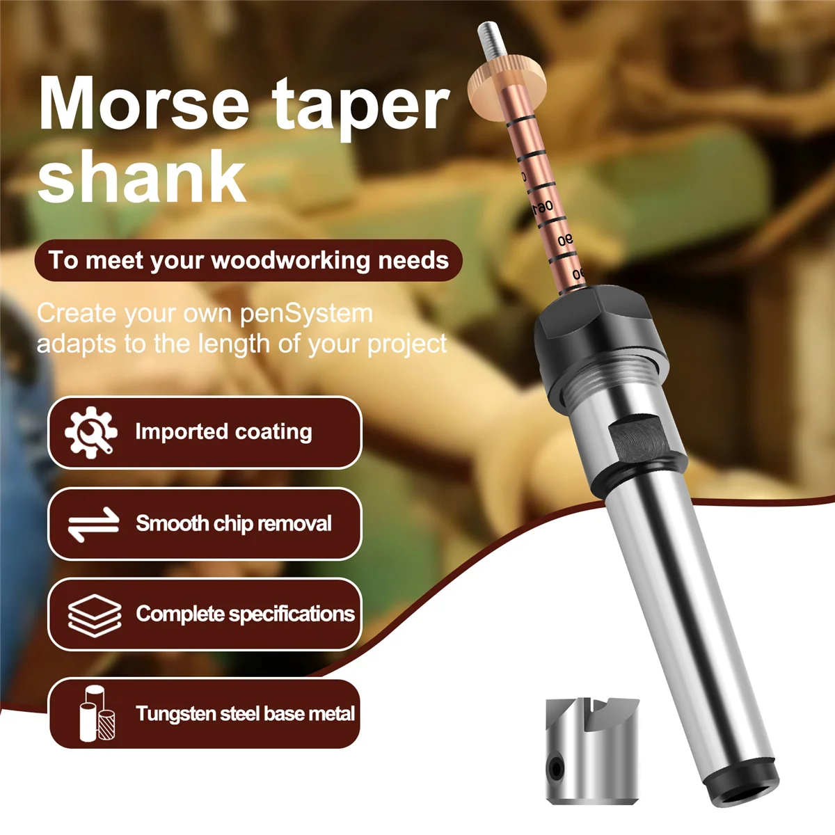 Pen Making Kit Pen Shaft and Pen Holder Trimming Set Wood Turning Mandrel for Making Pen Woodworking Lathe Accessories Vogue