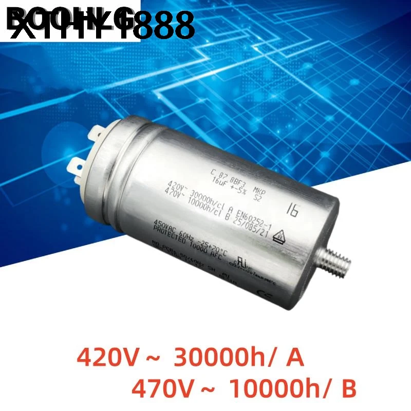 

1PCS A V C.87.8BF3 MKP 420V 16uF 470VAC Fan Motor Start Capacitor