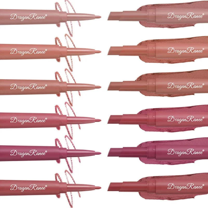 2 in 1 Lip Liner and Lipstick Pen Easy To Color Waterproof Long Lasting Red Nude Matte Lip Liner for Daily Outline Stick Makeup