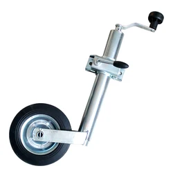 Europe Type Top Wind Trailer Jack Jockey Wheel RV Stand With Clamp 48MM Tube CAP 150KG Caravan Accessories Camper Parts