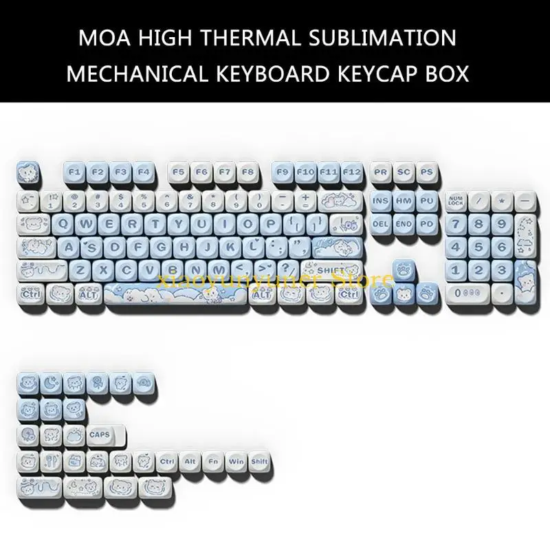 P9JB 144Key PBT Keycap Set with MOA Profile for Various Mechanical Keyboards Layouts PBT Coloured Keycaps Strong Flexibility