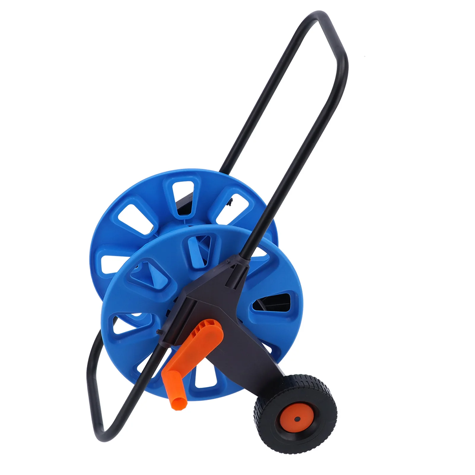 Garden Hose Reel Cart for Storing 50m G1/2 Water Pipe Portable Hand Push Garden Hose Winder Storage Rack for Courtyards Lawns