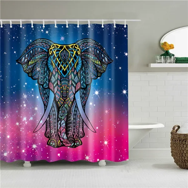 Cartoon Cats Shower Curtain Bathroom Waterproof Polyester Kids with Hooks Animal Black White Home Decor