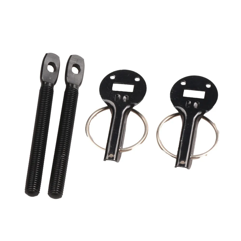 Hood Pin Kit Car Accessories Replace Universal Bonnet Hood Pins Lock Latch Kit Aluminum Racing Latch Catch Pin Key Locking Kit