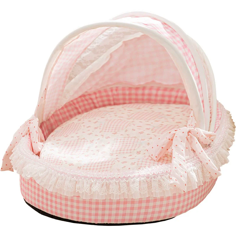 

Comfortable Dog Lovely Bed Soft Pet Princess Bed washable warm Puppy Cat Cute House Kennel Pet Products
