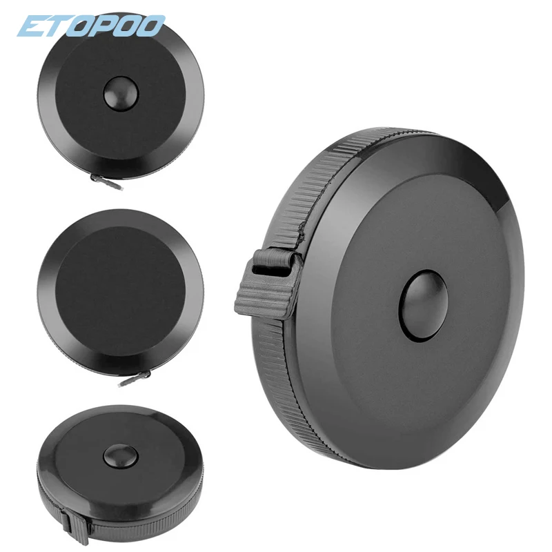 Black Double Sided Measuring Tape Auto 1.5m 60inch Retractable Tools Flexible Sewing Mini Measuring Tape