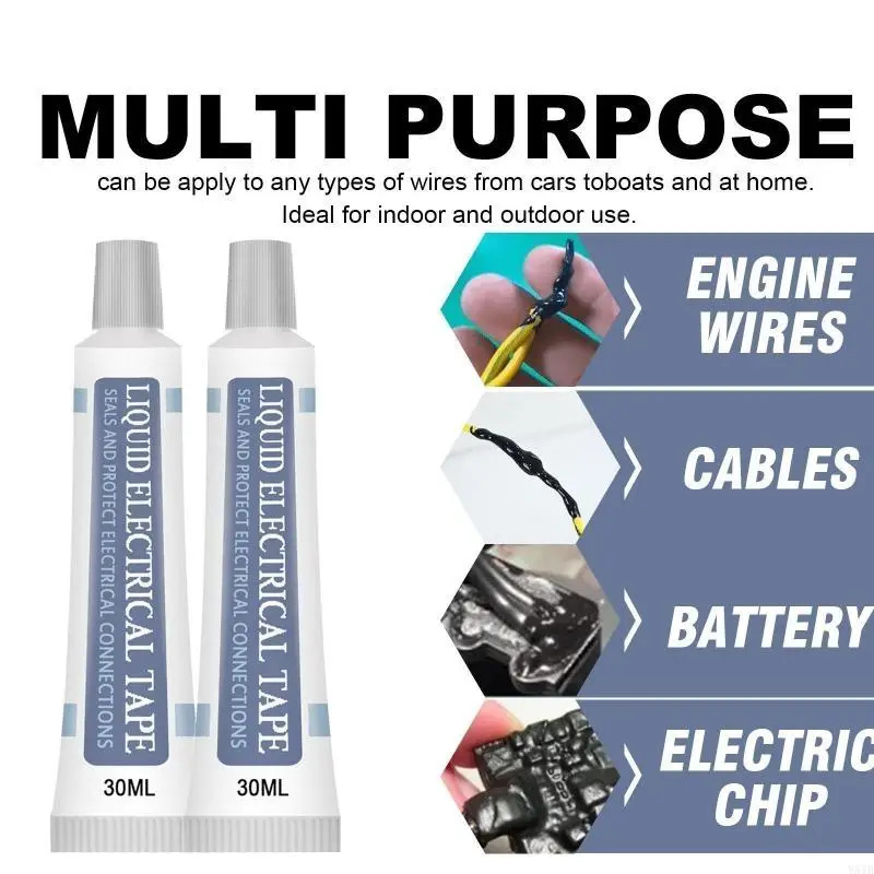 Y51B 30ml液体断熱電気テープ断熱ワイヤ修復高温耐性炎遅延防水接着剤