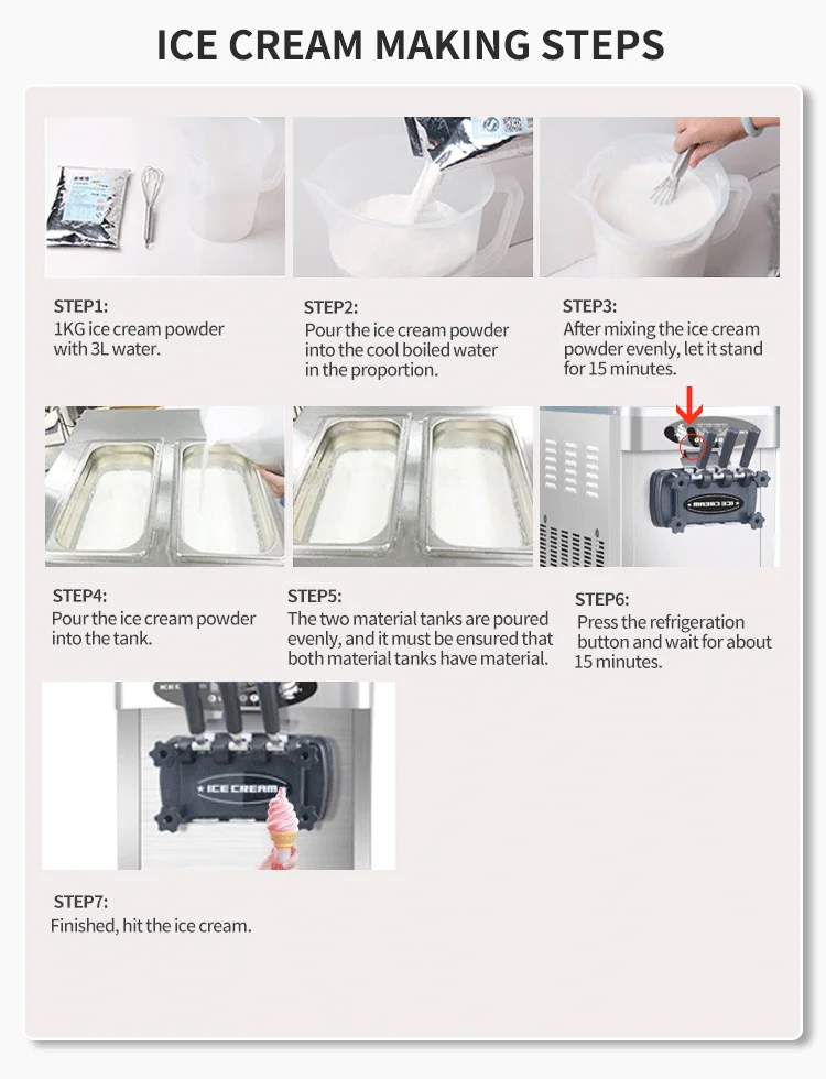 

Commercial Ice Cream Machine Table Top 3 Flavors Automatic Yogurt Making Soft Serve Ice Cream Makers for Cone Sale Prices