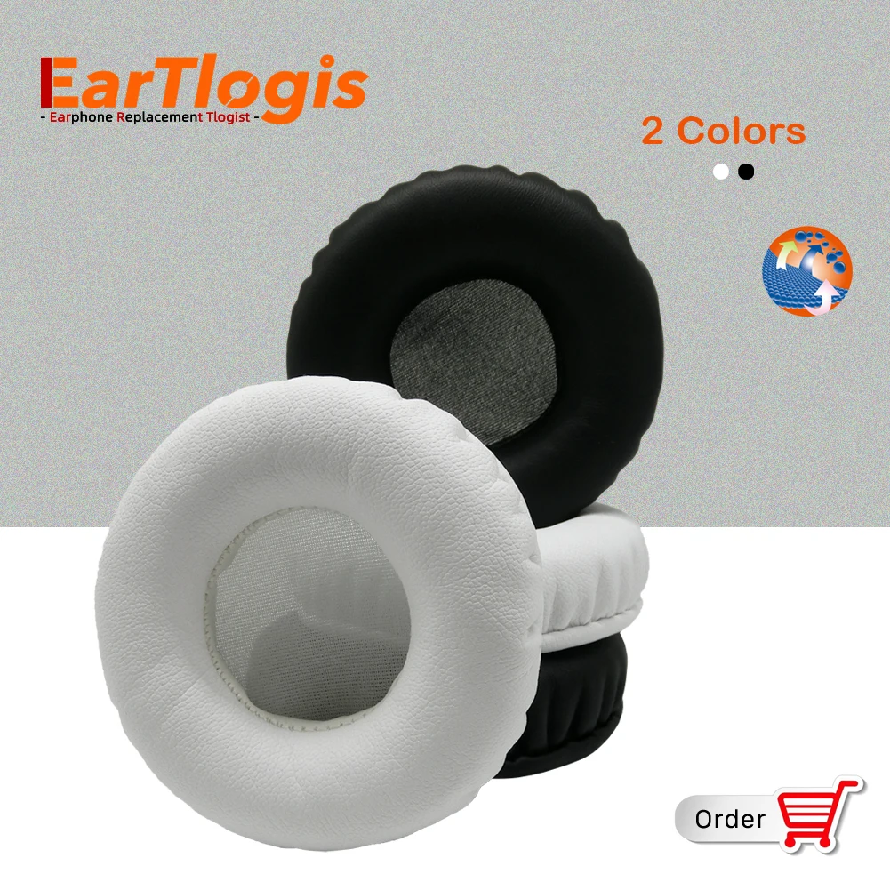 

EarTlogis Replacement Ear Pads for Zalman ZM-RS6F Headset Earmuff Cover Cushion Cups Pillow Parts Accessory