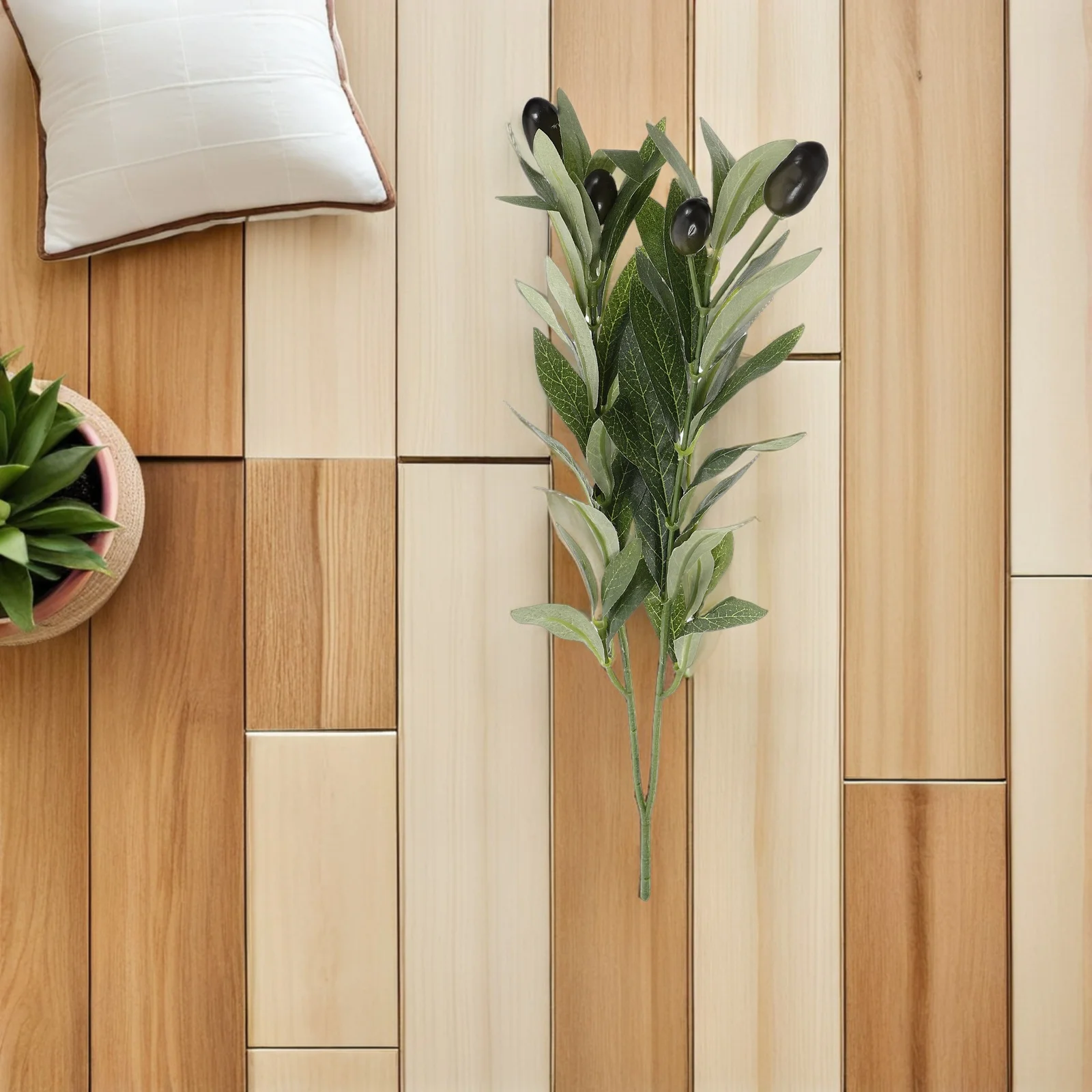 

5Pcs Artificial Olive Branches Lifelike Olive Stems 15.7inch for Vase Home Office Decor Simulated Branch Stems for Vase