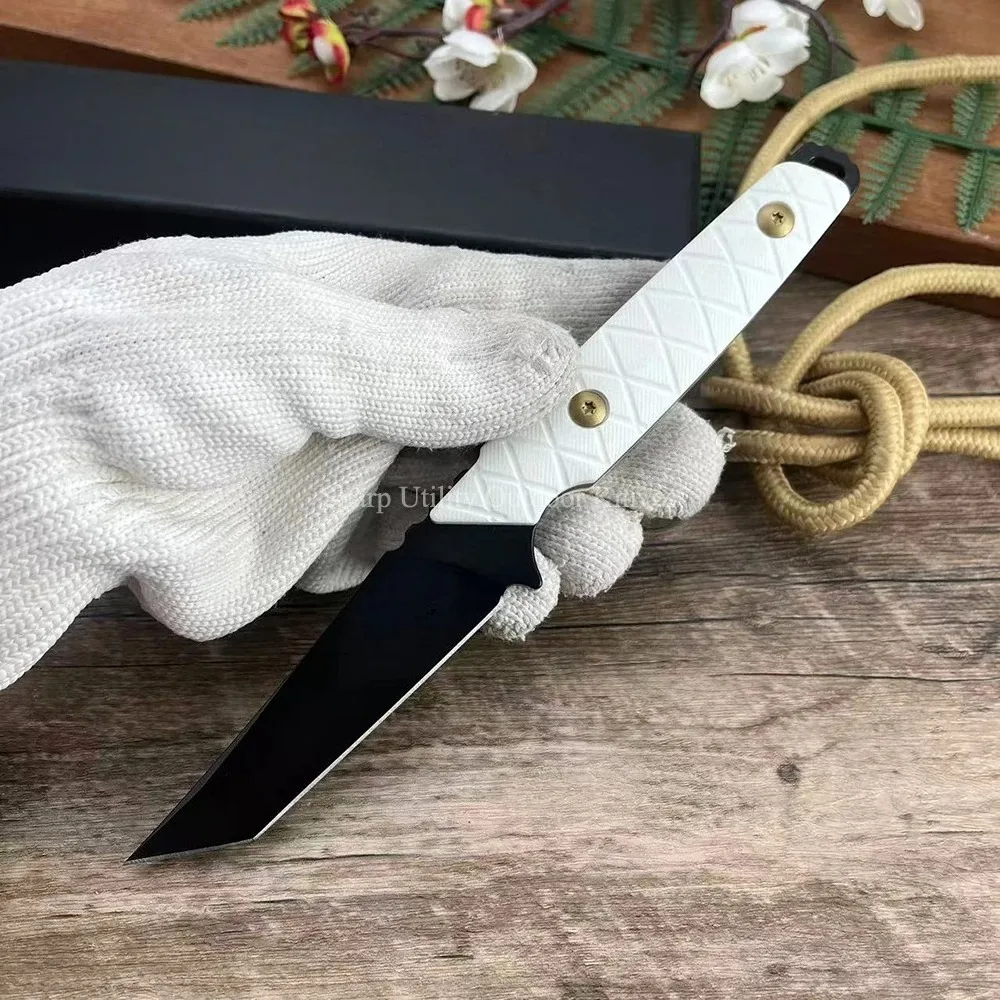 Couteau d'auto-défense en plein air, utilitaire de Combat, transport quotidien, multi-outils, aventure Camping survie, couteau à lame fixe, manche G10