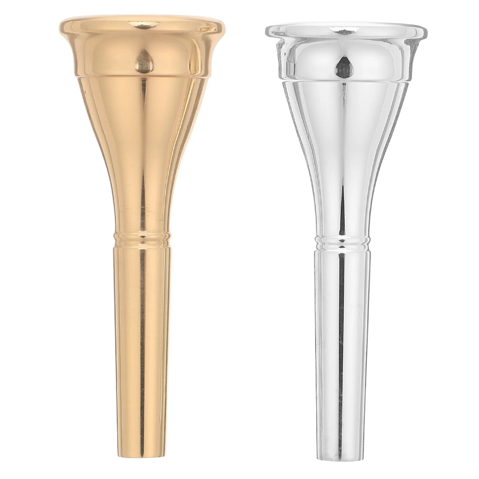 

2pcs French Horn Mouthpiece Brass Instrument Silver Size Universal Fit For Stage Concert Practice Replacement