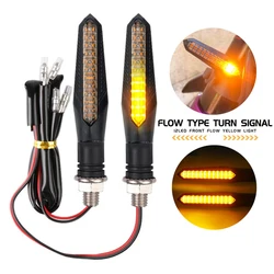 NEW 2pcs Motorcycle Turn Signals LED Light 12*2835SMD Flowing Water Blinker IP67 Flashing Indicator Bendable 12V Flashing Lights