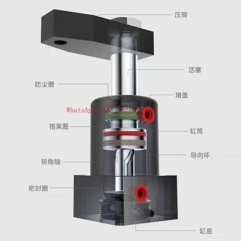 Hydraulic corner cylinder rotates 90 degrees HSCL25/32/40/50/63 tooling fixture mechanical parts