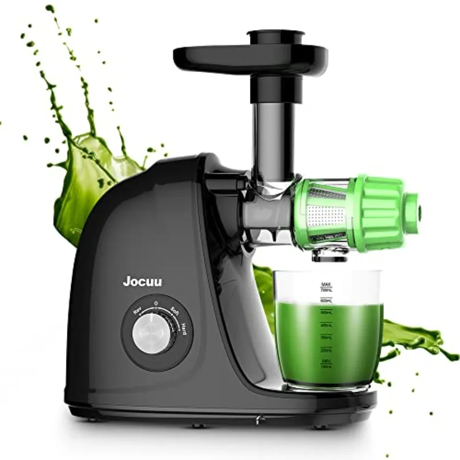 

Slow Masticating Juicer with 2-Speed Modes - Cold Press Juicer Machine - Quiet Motor Reverse Function - Easy to Clean Juicer Ex