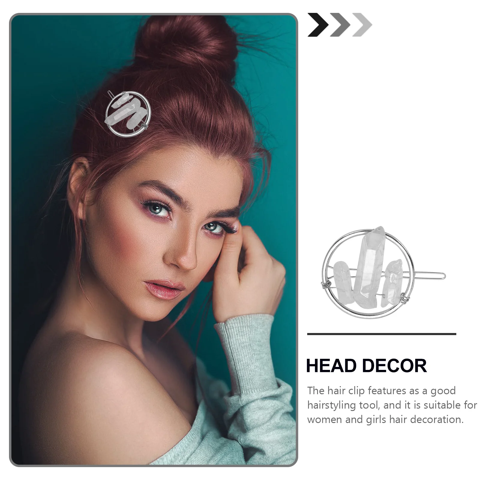 

1pc Stylish Pin Unique Women Clip Female Hair Decor Durable Metal Accessories Festival Gift For Female Hair Decoration
