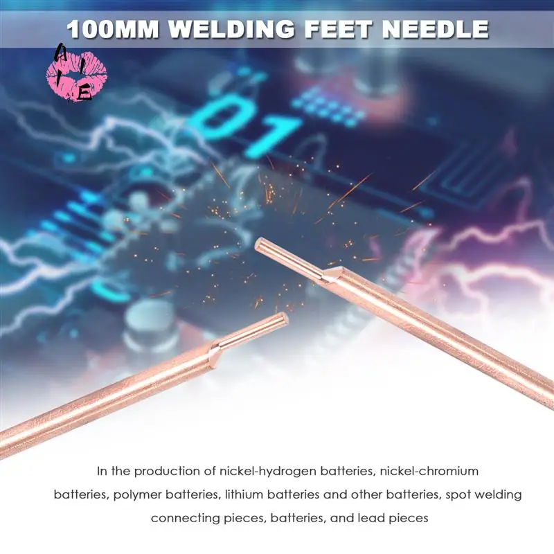 

A11E-Spot Welding Pin 3X100mm Alumina Copper Electrode Tip Feet Needle Lithium Battery Welding Machine Accessories