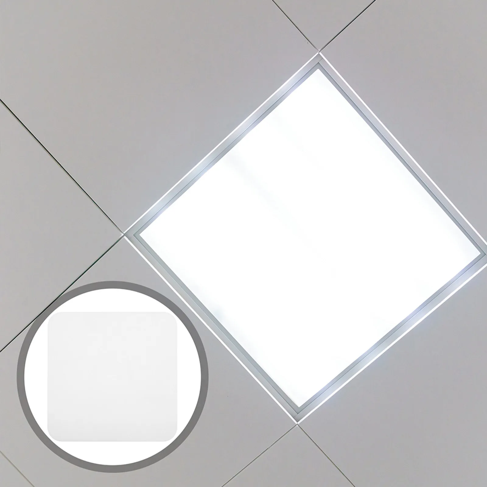 2Pcs Square Acrylic Light Diffuser Cover Reliable Lamp Shade Replacement Panel for Ceiling Light Fixtures Office Bedroom Home