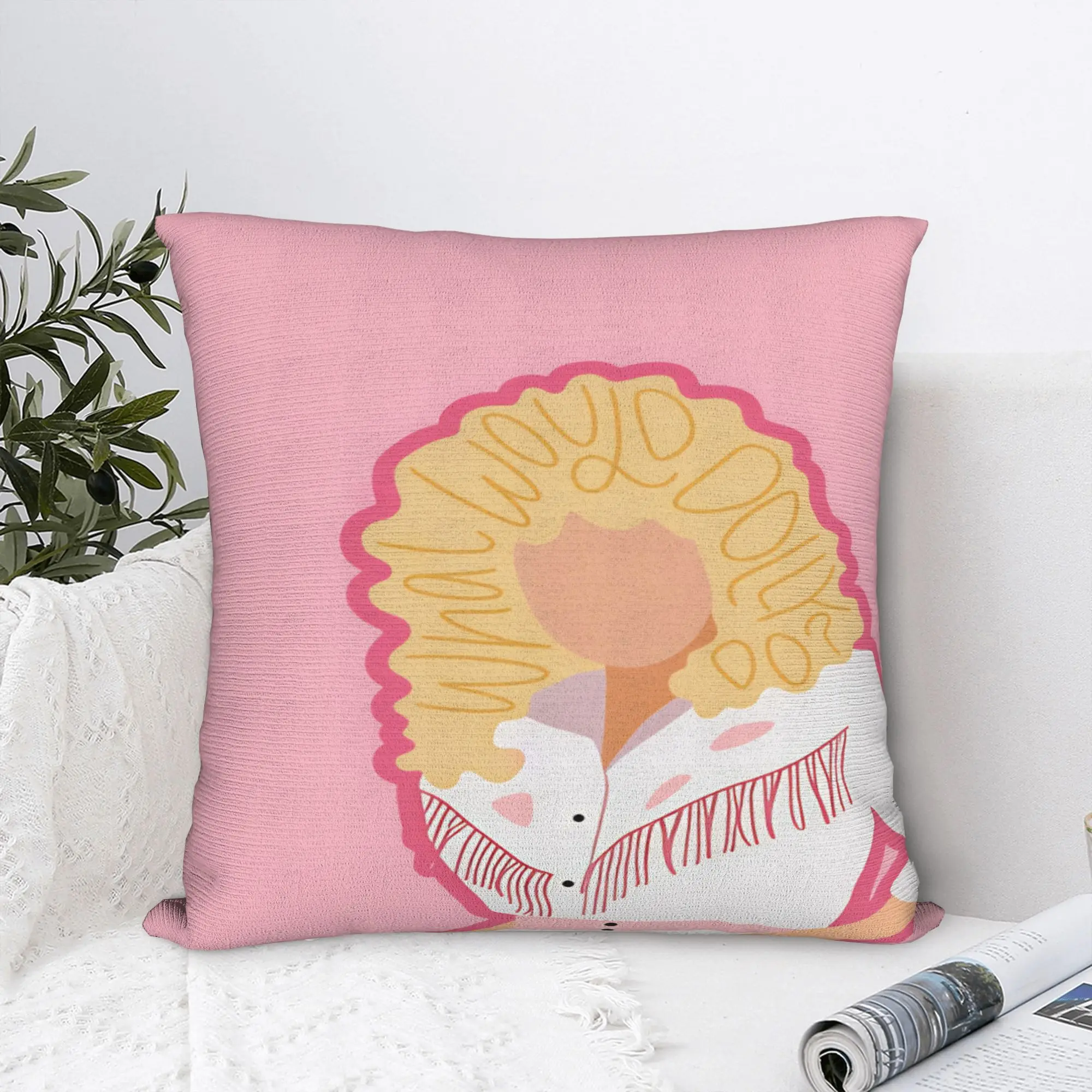 Dollys Partons Pillow Cover  Kawaii Pillow Case For Chair Sofa Home Decor Custom Cushion Cover Gift Idea