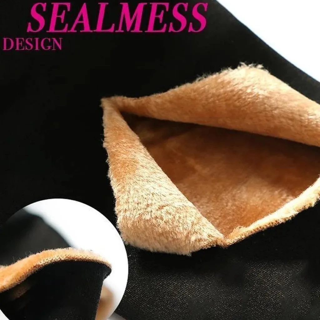 جوارب طويلة الصوف الحراري للنساء ، الجوارب الدافئة ، الجوارب عالية الخصر ، السراويل المعزولة ، طماق شفافة وهمية ، الشتاء