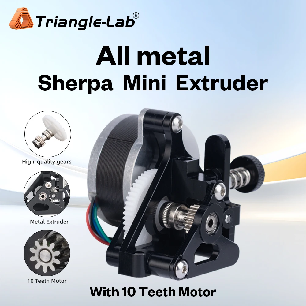 

Trianglelab All Metal Sherpa Mini Extruder pre-installed 10 teeth motor Compatible With Ender3 CR10 TEVO 3D Printer