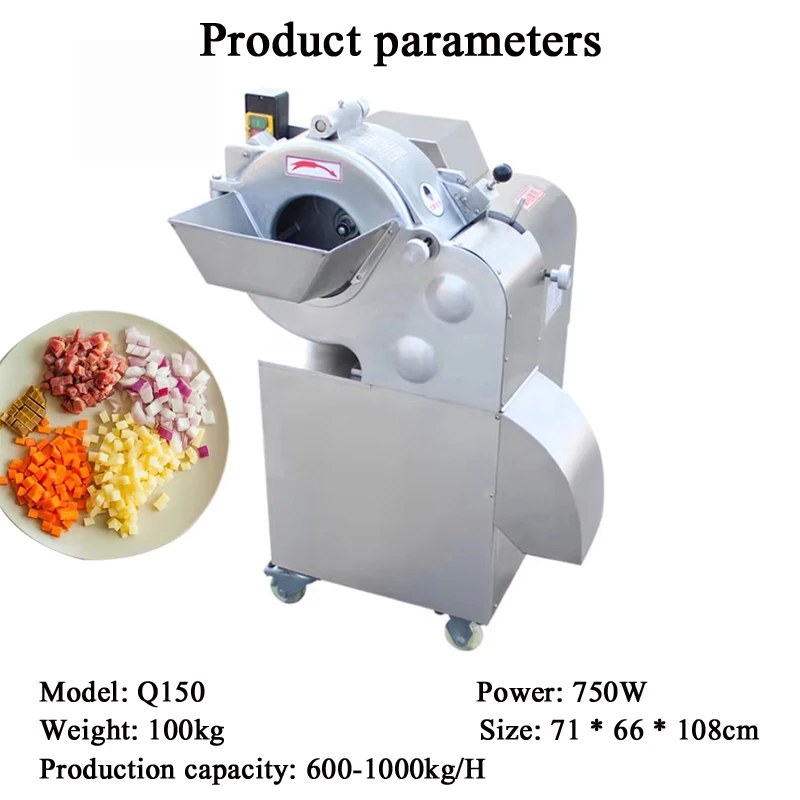 Stainless Steel Commercial Frozen Meat Dicer Machine Customized Thickness Meat Dicing Machine Cube Cutter