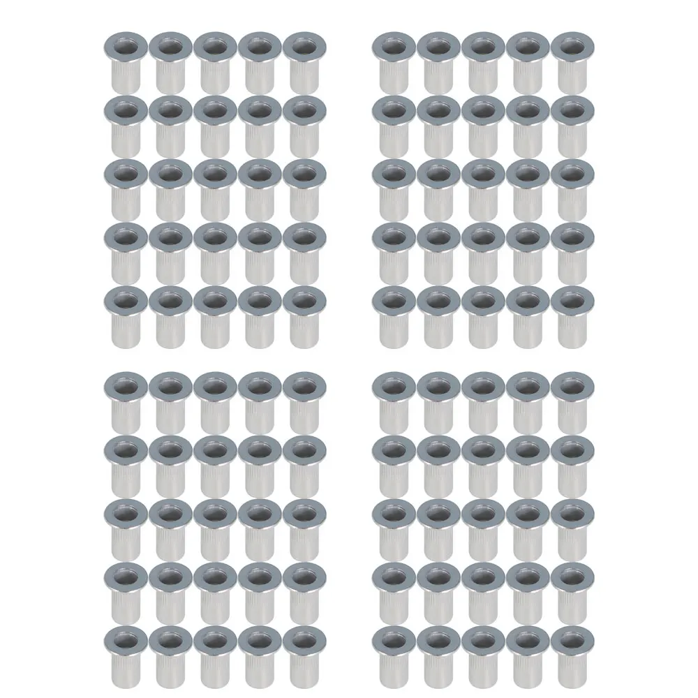100 Pcs 8-32 Aluminum Flange Nutserts Rivet Nut Rivnut Nutsert High-Quality