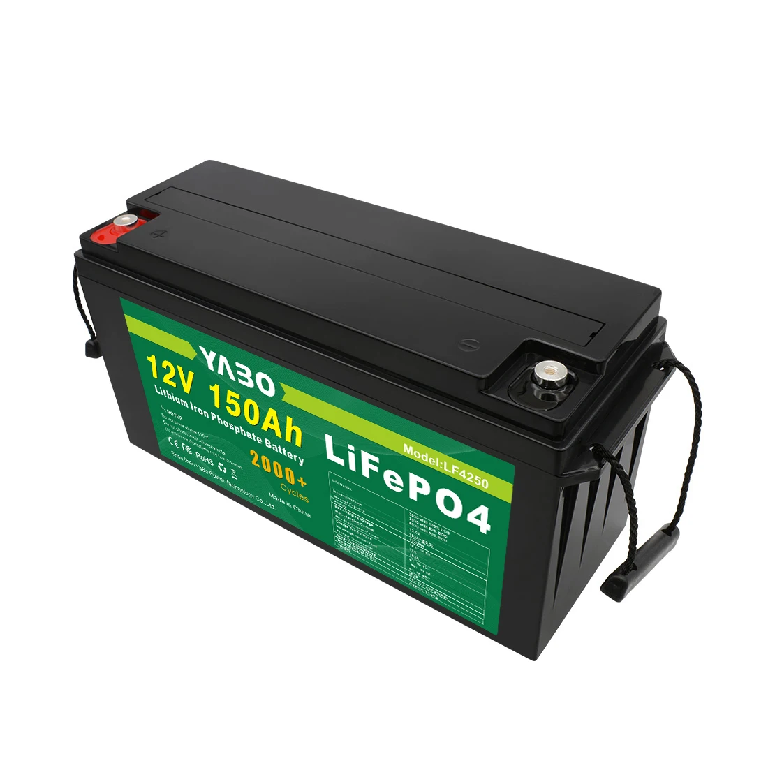 

Large Capacity 12v 150Ah Rechargeable Lifepo4 Battery Pack For Home Solar Storage