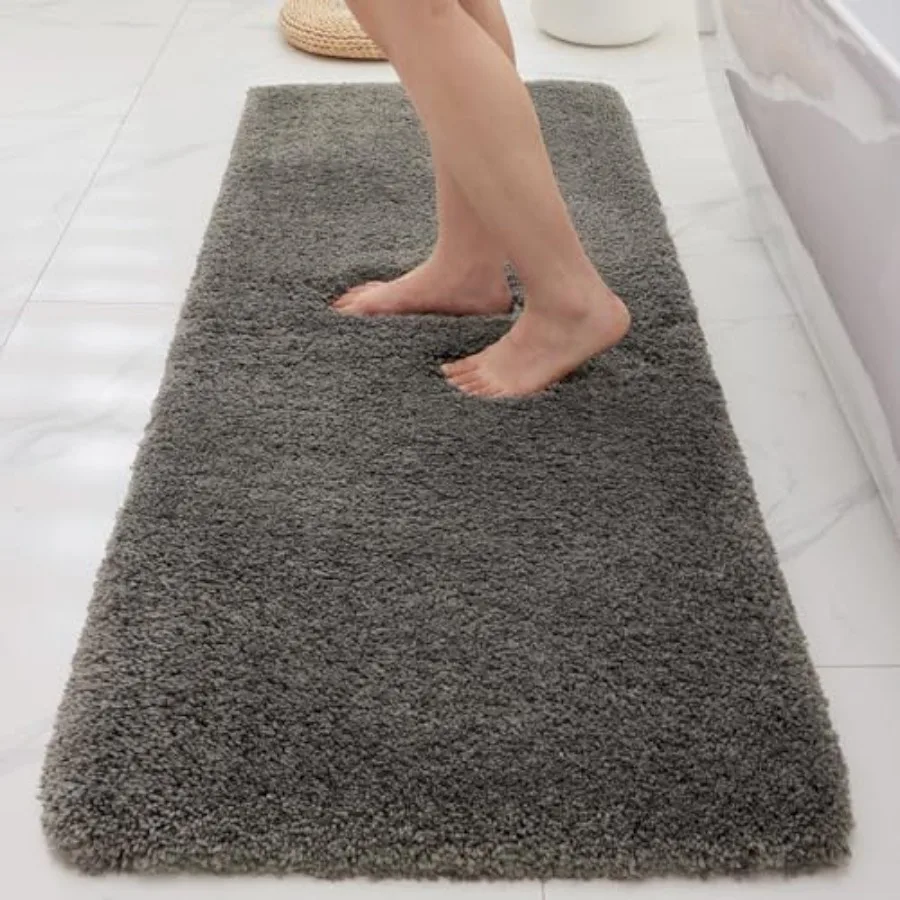 

Bathroom Rugs Non Slip Washable 59x24, Ultra Thick Soft Microfiber Absorbent Bath Mats, High Density Foam Latex Non Slip Backin