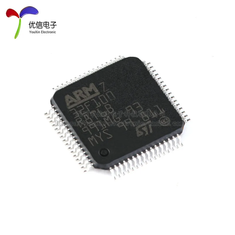 10PCS original authentic STM32F100R8T6B LQFP-64 ARM Cortex-M3 32-bit microcontroller MC