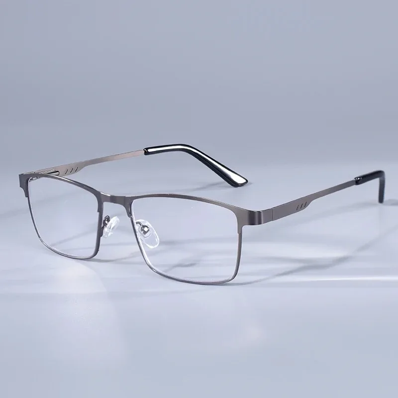 +0,75 1,25 1,5 1,75 2,0 2,25 2,75 Anti-Blaulicht Herrenbrille Quadratischer Metallrahmen Große Lesebrille Presbyopie-Brille Gafas Lectura – Detail 7