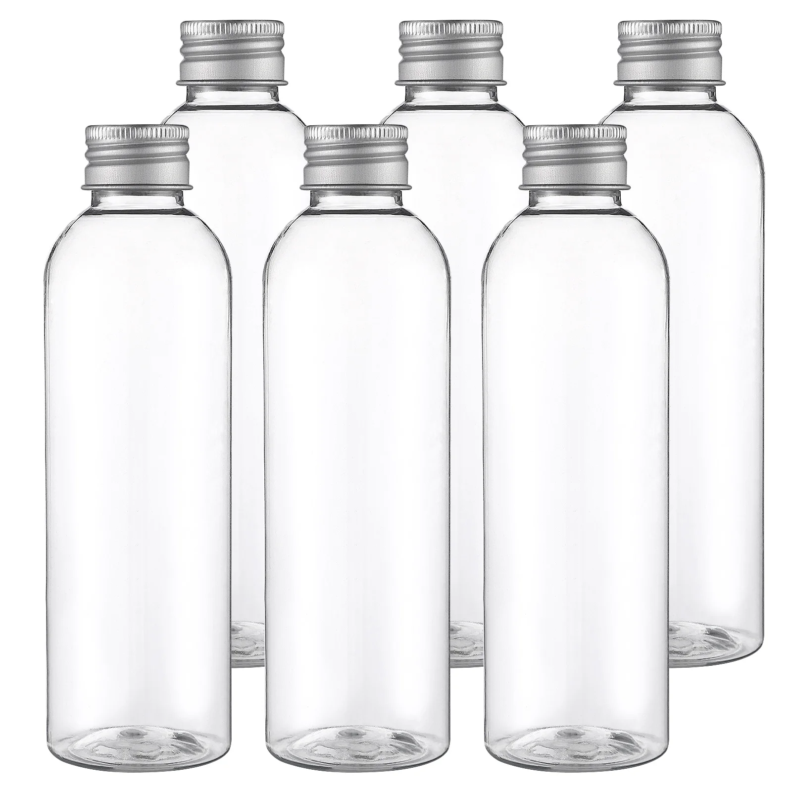 6 uds botellas de plástico botellas de viaje recargables de 200Ml para artículos de tocador loción vacía champú acondicionador contenedores ligeros