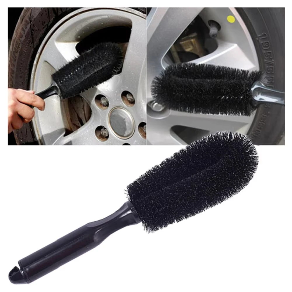 Auto-Felgenbürste Reifenreinigungsbürsten Werkzeuge Auto-Felgenreiniger Staubentferner mit Griff Motorrad-LKW-Räder Auto-Detailing-Bürste