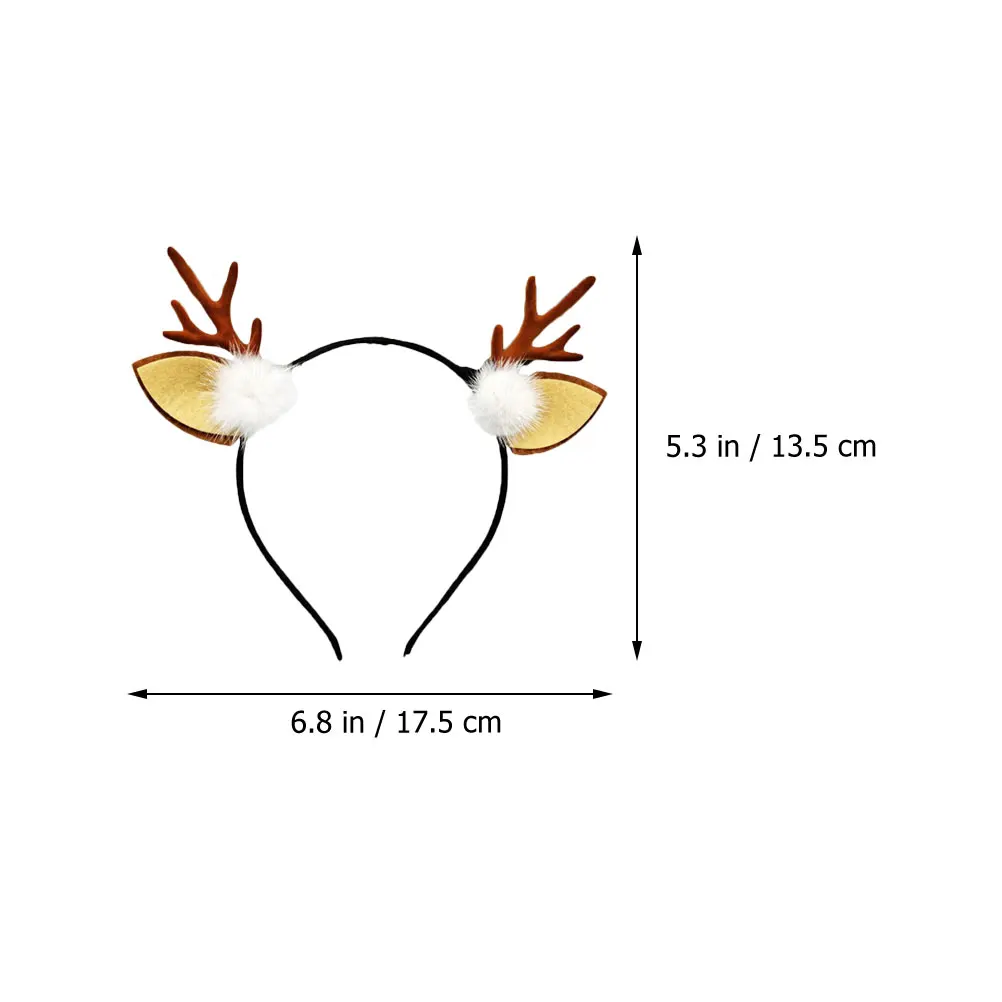 

Festive Reindeer Antler Headband for Kids Girls Christmas Party Hairband Accessories Deer Costume Wear Cat Ear Design Plastic