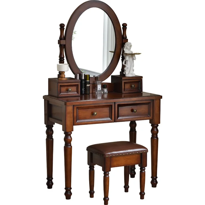 

American all-solid wood dresser small apartment bedroom simple and modern storage