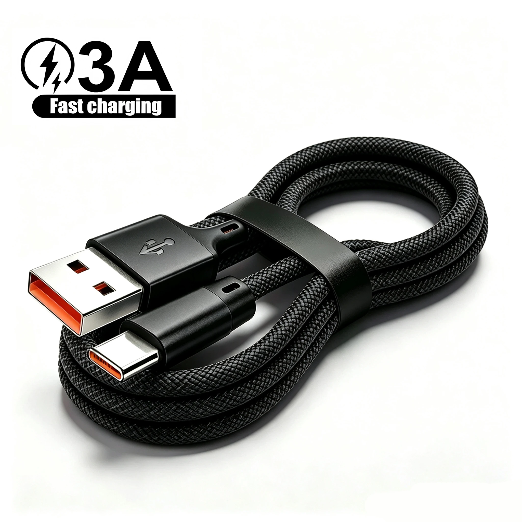USB Type A To C Cable For Samsung Galaxy S8 S9 S10 S20 A50 A51 USBC 1m 2m Long 25cm 50cm Short Data Charger Cord Fast Charge
