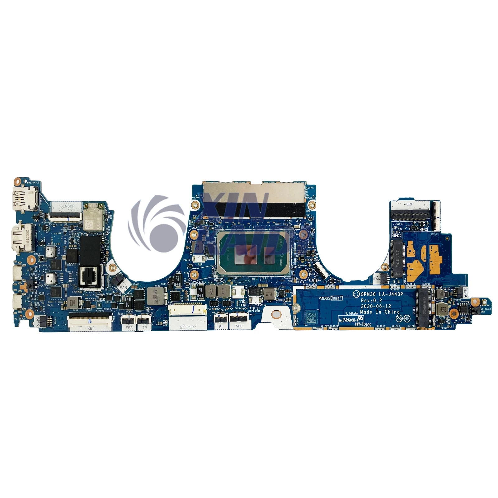 Материнская плата для ноутбука HP EliteBook X360 1030 1040 G8 M46748-601 M46748-001 LA-J443P с процессором I7-1165G7 8 ГБ R Elitebook 1040-G8
