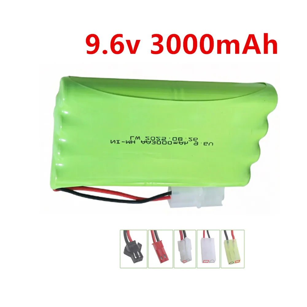 Upgrade 9.6v 3000mah Ni-MH Battery For Rc toys Cars Tanks Truck Robot Boats 8*AA 9.6 v Rechargeable Battery 2800mah