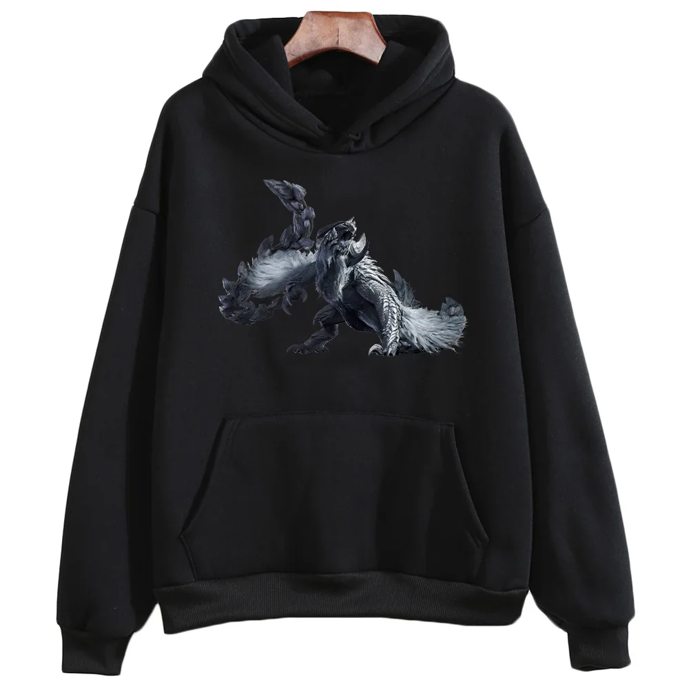 

Monster Hunter Wilds Arkveld Cartoon Print Hoodies Hot Game New Pattern Versatile Sweatshirt Unisex High Street Y2K Pullovers