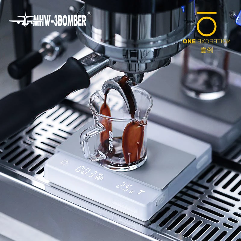 Bomber MHW Small Magic Cube Electronic Scale Italian Hand made Coffee Scale Mini Rechargeable Weighing Timer