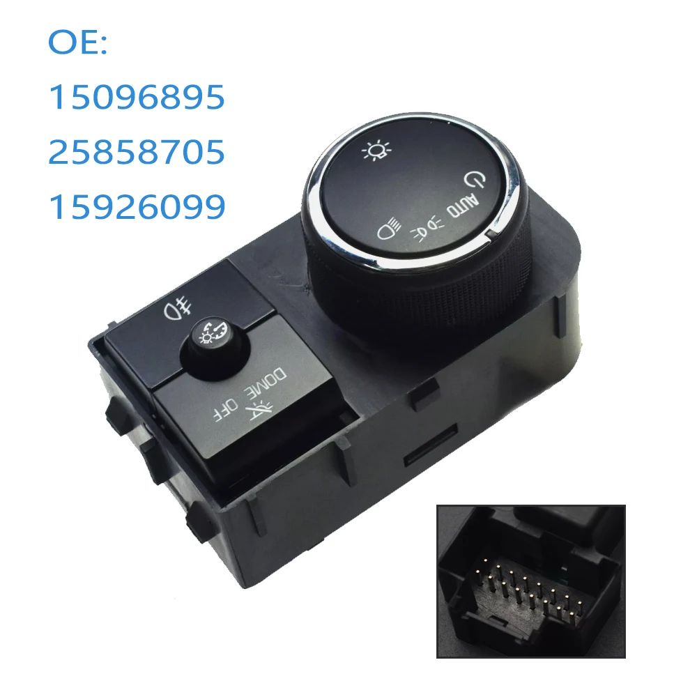 

For Chevrolet Avalanche Silverado Suburban Tahoe GMC Sierra Yukon 2007-2013 Headlight Fog Light Switch Button Parts 15096895