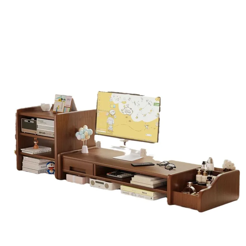 

Desktop workstation, computer heightening rack, home office, desktop storage rack with drawer monitor, raised bracket