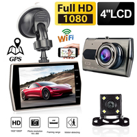 Car DVR WiFi GPS Dash Cam Front Rear View Car Camera Full HD 1080P Drive Video Recorder Night Vision Dashcam Auto Black Box