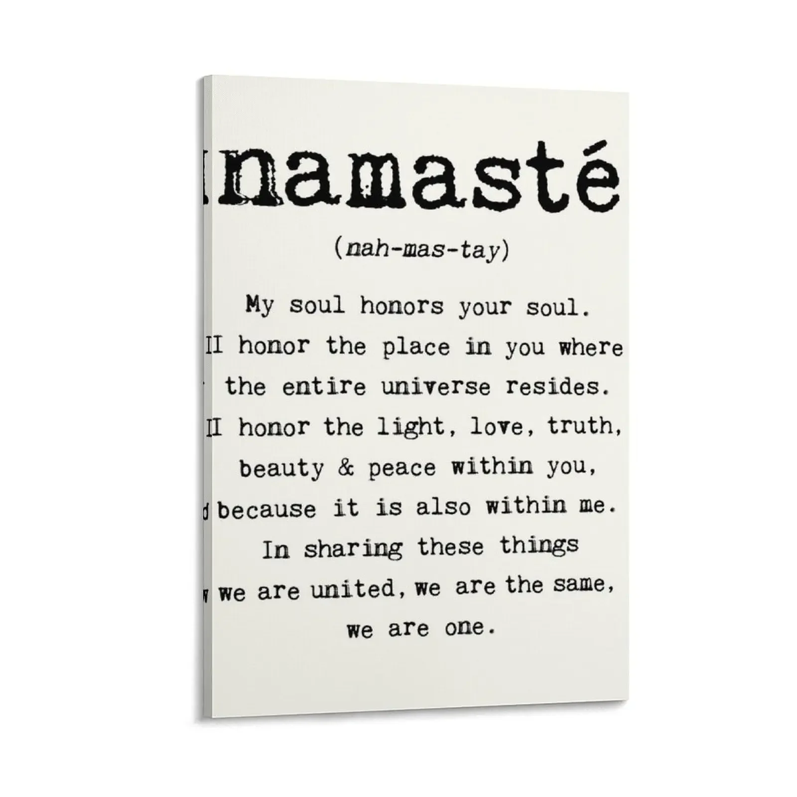 Namaste. Canvas Painting Decoration for bedroom room decorations for men decorative items for home room decorations aesthetic