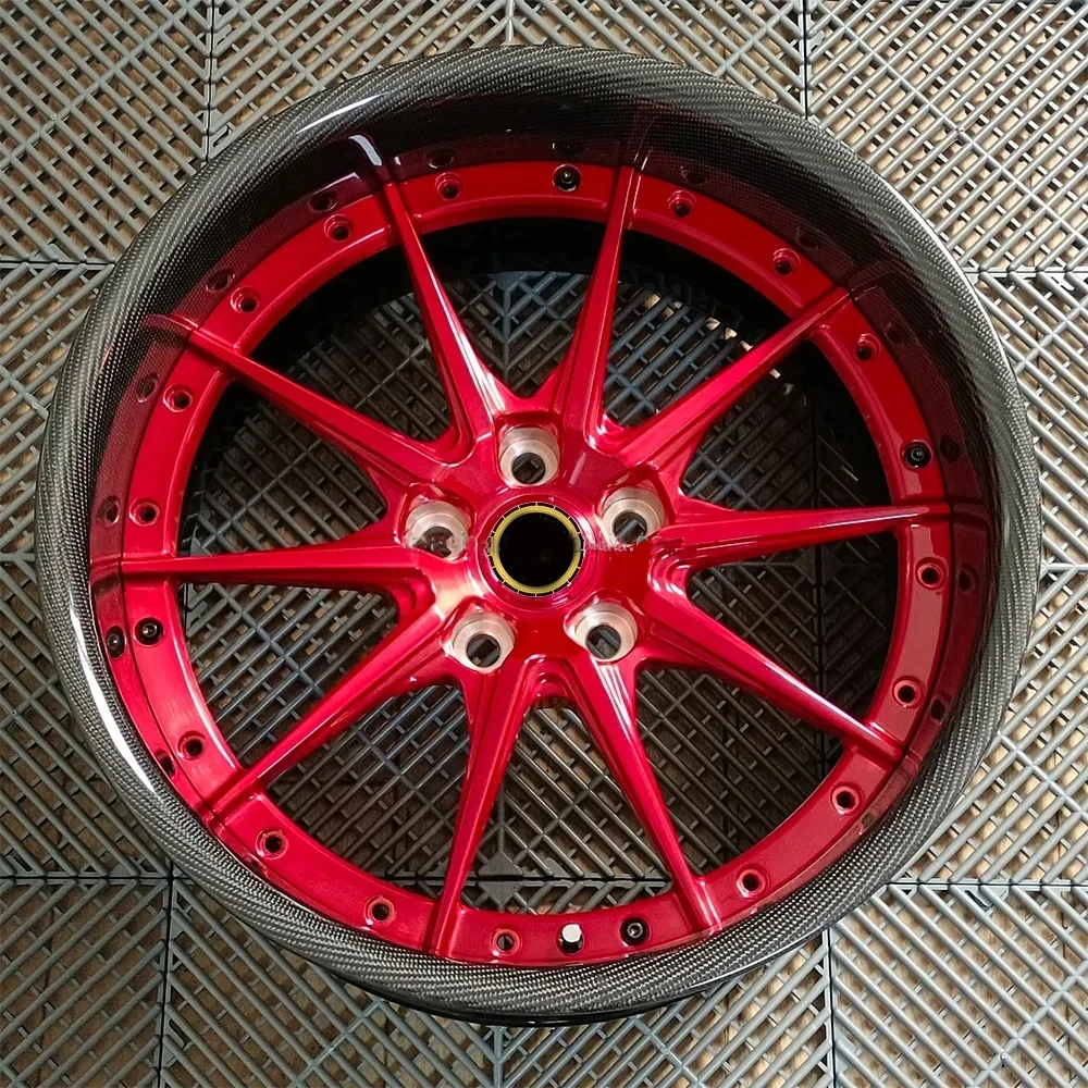 2-Piece Forged Carbon Fiber Wheels 5x120/5x114.3/5x112 Custom Rim Full Et 50mm Aluminium Alloy New