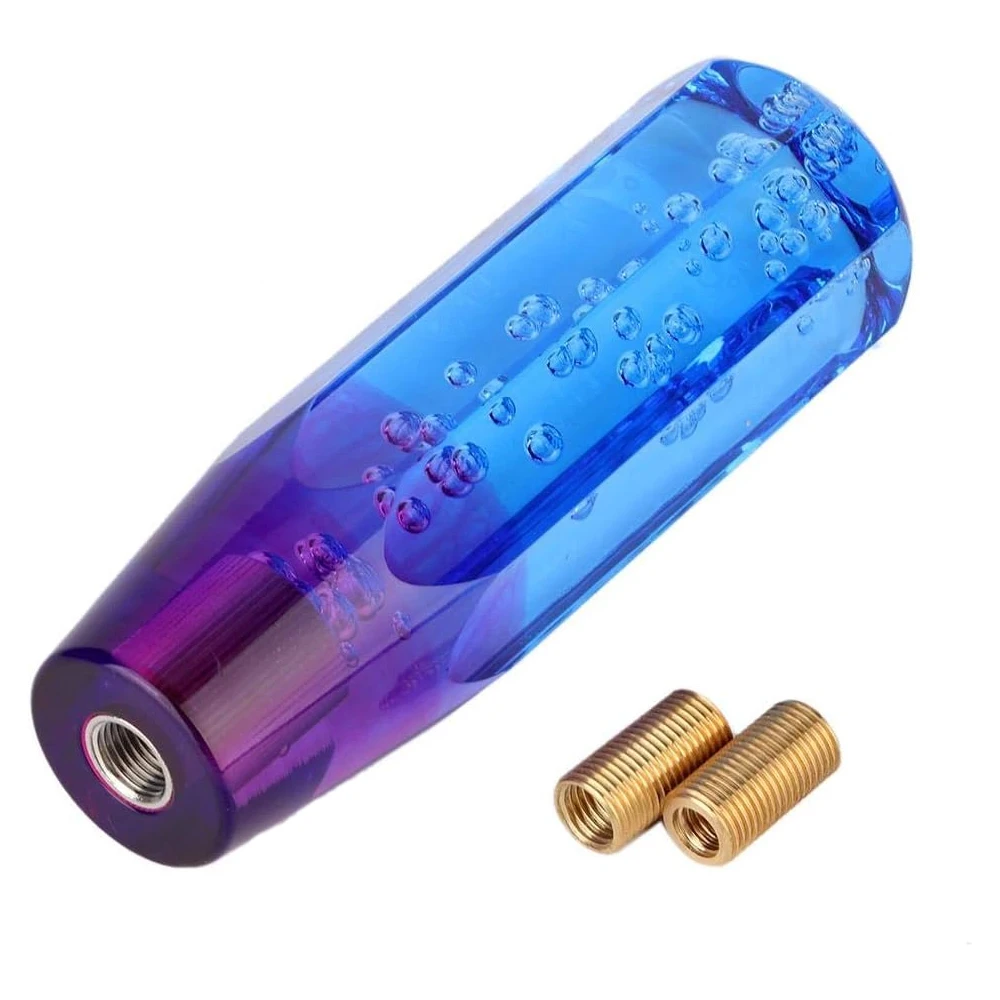 Knob Stick Crystal Transparent Bubble Purple Blue Throw Gear Shifter 10/25CM Manual Transparent Gear Knob Stick Transmission