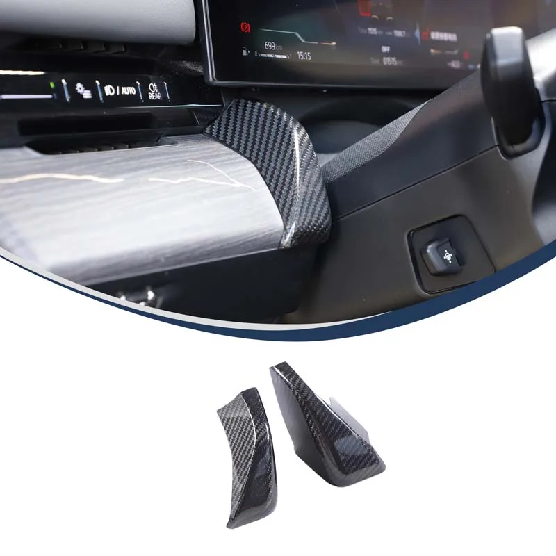 

Real Carbon Fiber For BMW 5 Series G60 2024-2025 Center Control Display Screen Side Decoration Cover Car Interior Accessories
